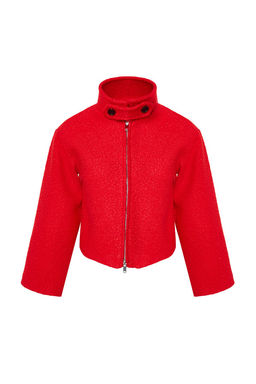 TRENDYOLMILLA K?rm?z? Yaka Detayl? Buklet Ince Ceket Mont TWOAW25MO00086 фото 8