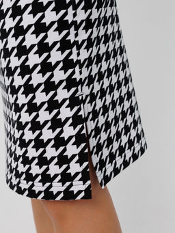 Юбка женская Ю-17 (футер с лайкрой) Бордовая клетка