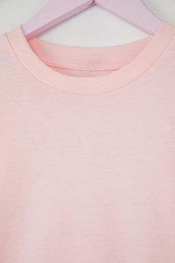 Lacivert*001 K?z Cocuk Duz Basic Bisiklet Yaka Pamuklu Orme T-Shirt TKDAW25TS00000 - Trendyolmilla фото 28