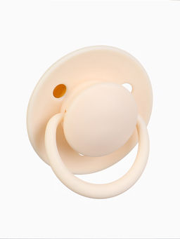 Соски-пустышки, от 6 мес., латекс, классические, в контейнере, набор из 2 шт., айвори/зелёный, M&B