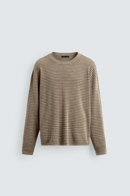 JERSEY JACQUARD RAYAS / Tostado - Zara фото 7