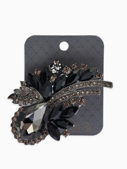 Брошь «Императрица. Букет», чернёная в серебре
