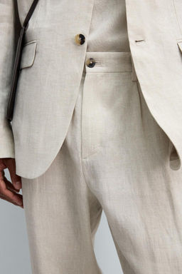 100% LINEN SUIT TROUSERS - Zara фото 6