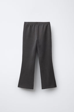 PANTAL?N RIB FLARE CON MODAL / Chocolate