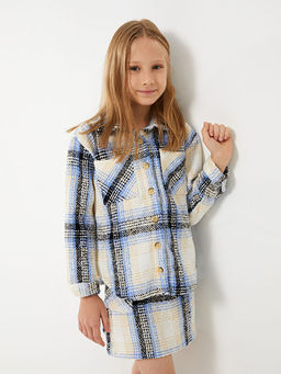 Ekose Uzun Kollu K?z ?ocuk G?mlek