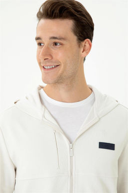 U. S. Polo Assn Мужской вязаный кардиган с капюшоном и камнем - U.s. polo assn фото 2