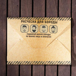 Расческа для бороды "Силой богат и бородат", 7,3 х 5,5 см