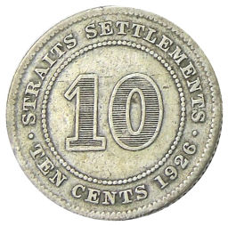 10 центов 1926 года Стрейтс Сетлментс