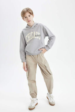 Габардиновые брюки-джоггеры для мальчиков