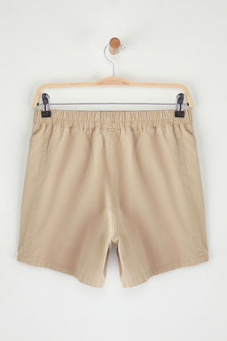 TRENDYOLMILLA Camel Yuksek Bel Lastikli Denim Sort TWOSS25SR00158 фото 7