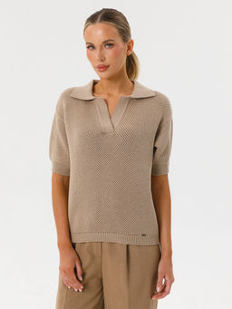 Блузка поло вязаная - Stilla фото 3