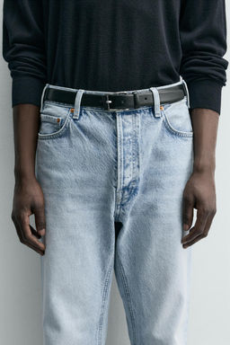 CINTUR?N PIEL VESTIR / Negro