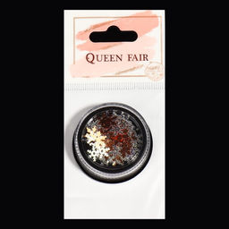 Цена за 2 шт. Пайетки для декора Снежок, цвет серебристый, медный - Qf фото 3