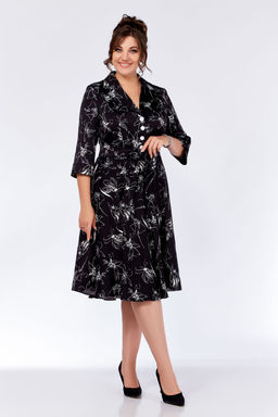 Блуза Swallow 803.2 черный+серебряный узор фото 376