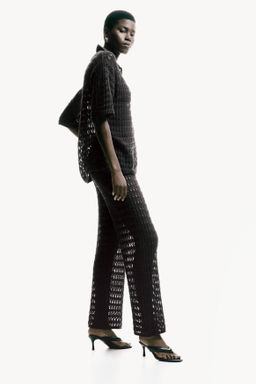 Pantal?n de algod?n efecto crochet - H&m фото 3