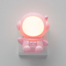 Ночник «Приветливый космонавт» 1 Вт LED 4000-6000К Розовый 10×9×11.5 см