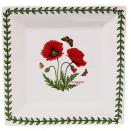 Тарелка керамическая "Цветочная грация" 20*20см, маки