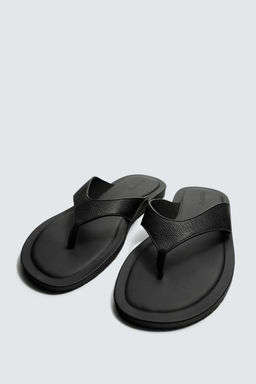 SANDALIA TIRAS PIEL / Negro - Zara фото 2