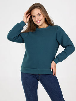 Свитшот женский из футера с начесом Петроль