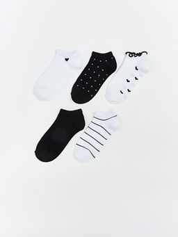 Desenli K?z ?ocuk Patik ?orap 5li