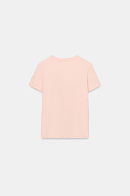 CAMISETA INTERLOCK MANGA CORTA / Rosa pastel - Zara фото 6