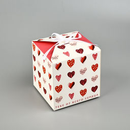 Цена за 2 шт. Коробка подарочная складная, упаковка, Я тебя люблю, 12?12?12 см