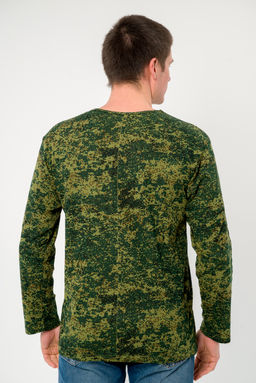 Лонгслив мужской из рибаны с начесом Пиксель макси