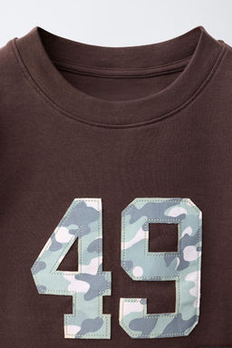 CAMISETA PARCHE CAMUFLAJE / Marr?n - Zara фото 4