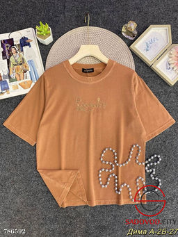 Женская однотонная футболка - Bruno фото 3