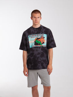 Футболка ЗАПОРОЖЕЦ Karate Game Loose Fit Tiy Die BLACK  фото 4