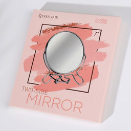 Зеркало настольное - подвесное, двустороннее, с увеличением х2, d зеркальной поверхности 16.2 см, чёрное