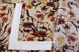 Креп-вискоза с эфф.жатости Музыка цветов цв.песочный, ш.1.4м, вискоза-100%, 120гр/м.кв - Купава фото 9