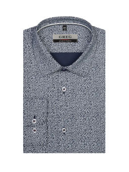 Сорочка мужская длинный рукав GREG 213/237/0047/ZN/1p STRETCH_V