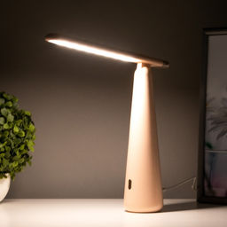 Лампа настольная RISALUX «Страйк», светодиодная, 3 режима, USB, розовая, 6.8×6.8×28.5 см