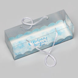 Коробка новогодняя под рулет, упаковка, «С Новым годом!», 22.5×7.8×7.8 см