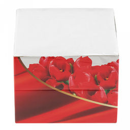 Салфетки бумажные "Tulip" 13х10х13см, 2-х слойные 24х24см, 85 штук в коробочке, белый (Россия)