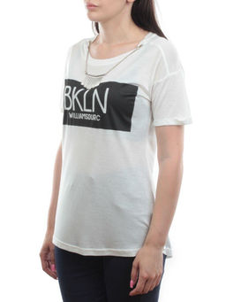 LJ-1015 WHITE Футболка женская (65% хлопок, 30% полиэстер, 5% эластан)