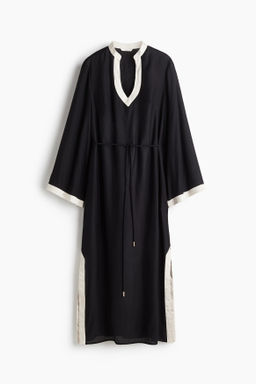 Vestido t?nica con cintur?n de anudar