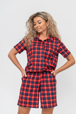 Костюм женский Натали из хлопка в клетку  фото 12