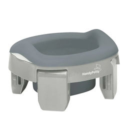 Горшок дорожный HandyPotty 3 в 1 серый и вкладка серая Горшок дорожный HandyPotty 3 в 1 серый и вкладка серая