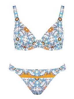 -72% ТРУСЫ КУПАЛЬНЫЕ ЖЕН. Milavitsa 480018/182 белый набивной  фото 2