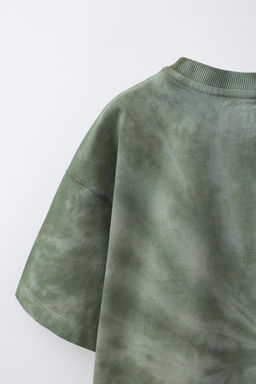 CAMISETA FELPA TIE DYE ESTAMPADO / Verde - Zara фото 4