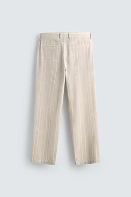 STRIPED REGULAR FIT TROUSERS - Zara фото 7