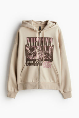 Chaqueta sudadera oversize con capucha y motivo - H&m фото 7