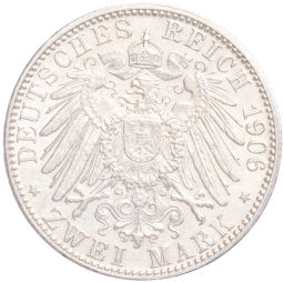 2 марки 1906 года Германия (Баден) 50 лет свадьбе Фридриха I и Луизы Прусской