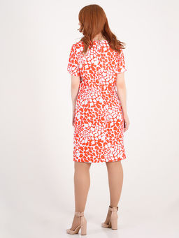 Белорусское платье летнее с рисунком короткое женское - Almond фото 4