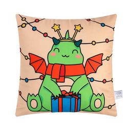 Подушка Этель Дракон 40х40 см, 100% п/э, велюр