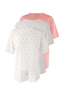 Trendyolmilla Cok Renkli 3lu Paket %100 Pamuklu Cicekli Sortlu Orme Pijama Tak?m? THMSS25PT00419  фото 9