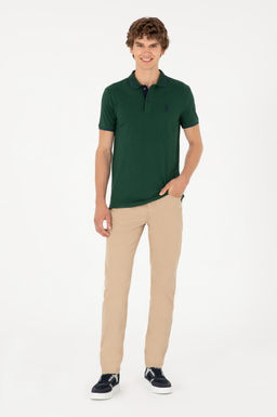 U. S. Polo Assn / Мужская темно-зеленая базовая футболка - U.s. polo assn фото 11