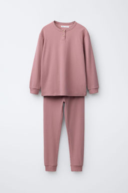 AGES 6-14 / PLAIN RIBBED PYJAMAS